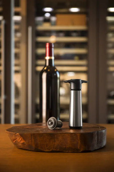 Vacu Vin | Caja de regalo de acero inoxidable Bomba de Vacio - Wine Saver Stainless Steel Gift Box (Accesorios para Vino)