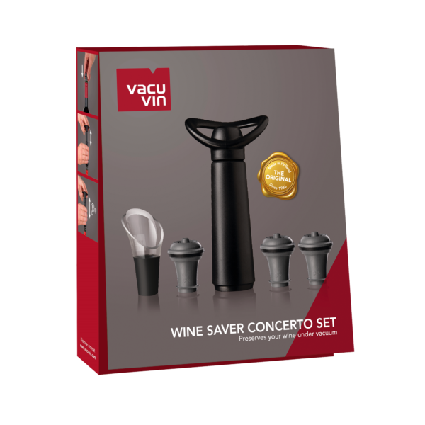 Vacu Vin | Set de Regalo (bomba, tapones y servidor) | Gift Set Wine Saver (Accesorios para vino)