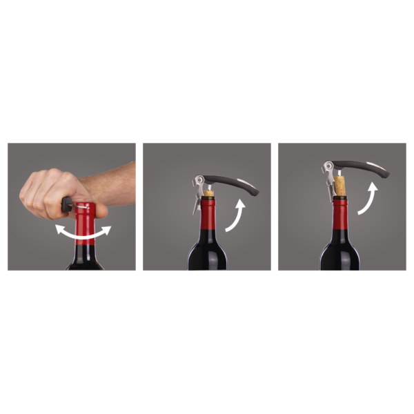 Vacu Vin | Sacacorchos de 2 Pasos - Double Hinged Corkscrew (Accesorios para Vino)